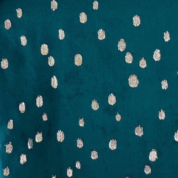 Lilly Pulitzer Silk Tank Top Gold Metallic Dot Green Sleeveless V Neck Size M - Picture 8 of 17